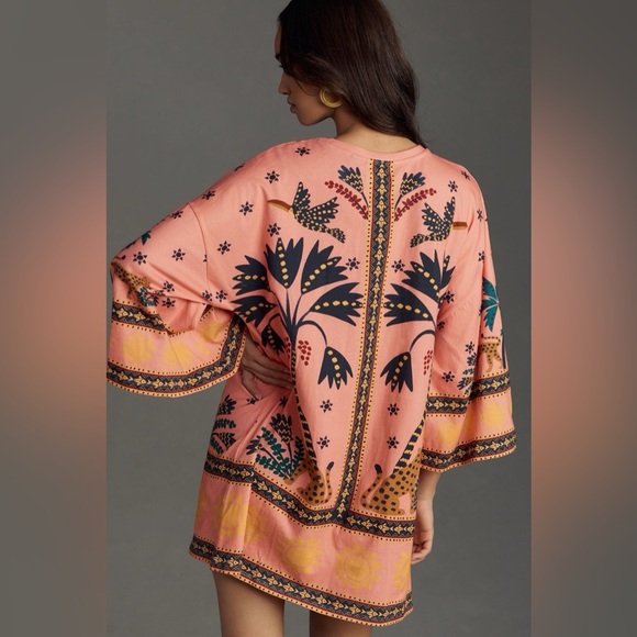 Anthropologie Farm Rio Printed Shift Mini Dress - Picture 7 of 8